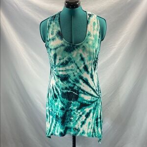 Teal Tie-Dye Tank Top